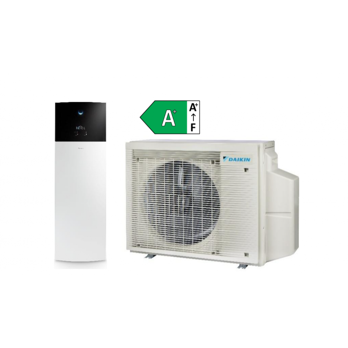 Šilumos siurblio DAIKIN MULTI+ sistema, skirta oro vėsinimui ir karšto vandens ruošimui 180ltr. šildymo galia 8,6, vėsinimo galia 6,8 Freonas R32 5MWXM68A9-CKHWS180BV3 oro kondicionierius